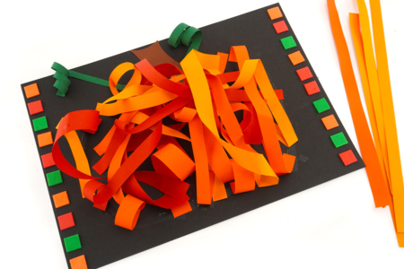 citrouille papier enroulé - Activités manuelles Halloween – 10doigts.fr