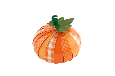 Citrouilles 3D avec bandes de papier - 4 pièces - Kits créatifs Automne – 10doigts.fr