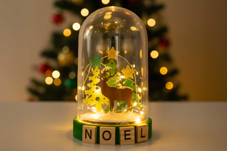 cloche cerf - Activités manuelles enfants Hiver – 10doigts.fr