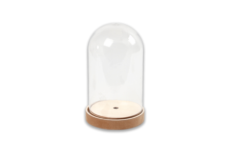 Cloche sur un socle en bois 12.5 cm - Boule à neige, Cloche – 10doigts.fr