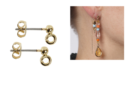  clous d'oreilles or - Boucles d'oreilles – 10doigts.fr