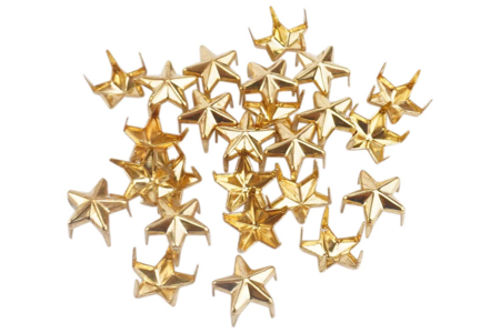 Clous étoiles Dorés - 1 lot (25 clous) - Clous et rivets – 10doigts.fr