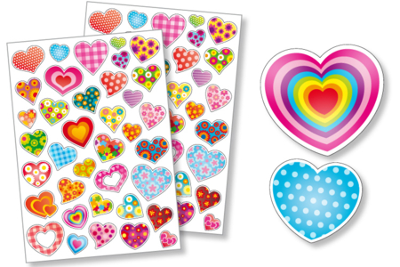 coeur à motifs - Gommettes coeurs – 10doigts.fr