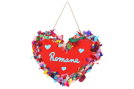 Plaques coeur en bois à suspendre - 6 pièces - Plaque de porte – 10doigts.fr