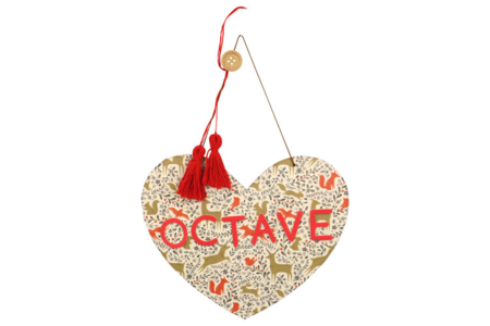 coeur en bois décoré - Déco en bois brut – 10doigts.fr