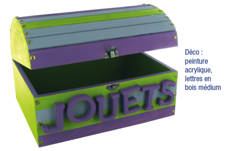 coffre - Déco en bois brut – 10doigts.fr