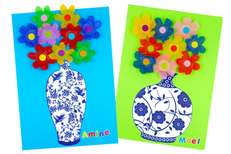 collage fleurs enfants - Activités manuelles Printemps – 10doigts.fr