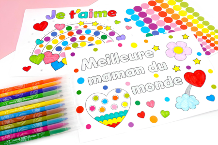 coloriage gratuit imprimer fête des mères - Activités manuelles fête des mères – 10doigts.fr