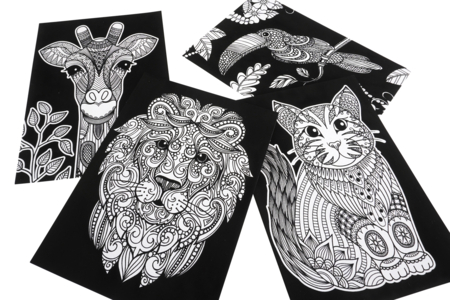 coloriage velours animaux - Supports à colorier – 10doigts.fr
