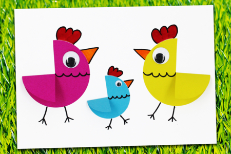 comment dessiner une poule - Activités manuelles DIY Pâques – 10doigts.fr