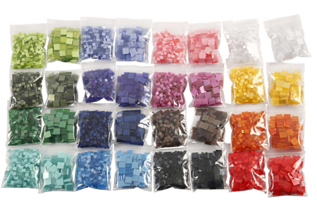 contenu valise mosaiques - Mosaïques en résine – 10doigts.fr