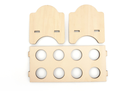 coquetier Bois 8 oeufs - Supports de Pâques à décorer – 10doigts.fr