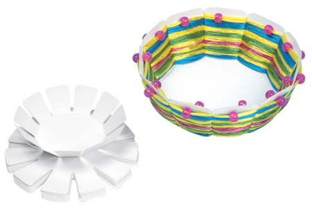 corbeille en carton - Paille et Raphia – 10doigts.fr