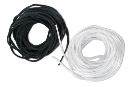 cordon en satin blanc noir - Cordon queue de rat – 10doigts.fr