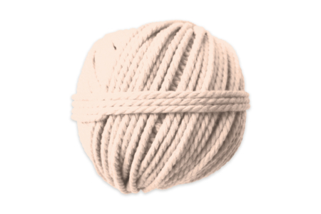 Coton cablé 80 mètres - Ø 2,5 mm - écru - Corde naturelle – 10doigts.fr