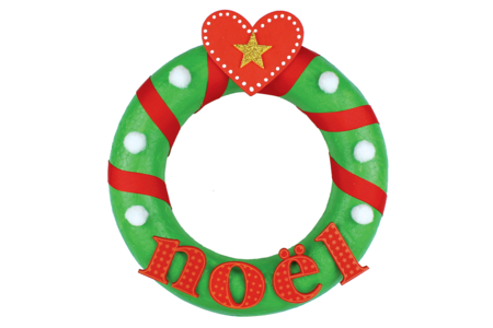 couronne de noel - Déco en bois peints – 10doigts.fr