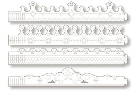 Couronnes en carte blanche - Activités manuelles Carnaval, Mardi gras – 10doigts.fr