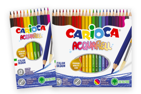 crayons de couleur aquarellables Carioca - Crayons aquarelles – 10doigts.fr