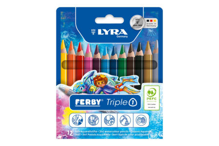 Crayons de couleur Triple-One  - Crayons de couleurs – 10doigts.fr