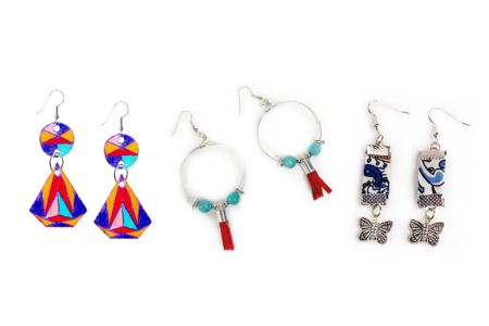crochets boucles argentées - Boucles d'oreilles – 10doigts.fr