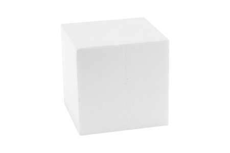 cube polystyrène 8 cm - Formes à décorer - Polystyrène – 10doigts.fr