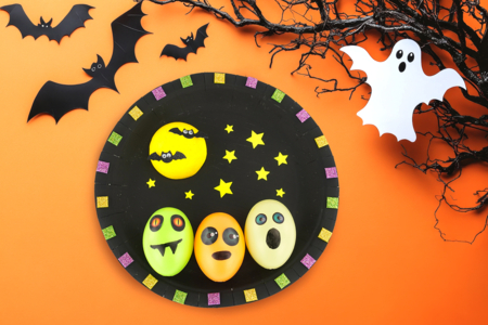 DIY assiette monstres Halloween enfants - Activités manuelles Halloween – 10doigts.fr