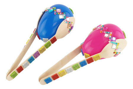DIY maracas pour enfants riz - Activités manuelles Carnaval, Mardi gras – 10doigts.fr