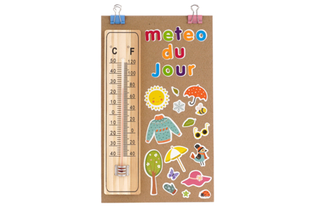DIY thermomètre enfants été automne hiver - Activités manuelles la météo – 10doigts.fr