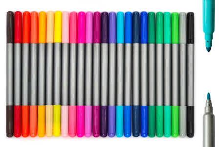 double pointes sur feutres - Feutres pointes moyennes – 10doigts.fr