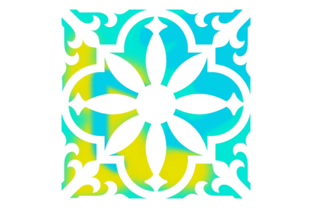 effet pochoir carrelage - Pochoir frise – 10doigts.fr