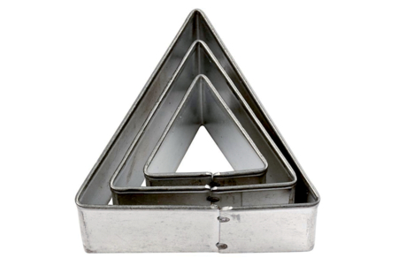 Emporte-pièces triangle - 3 tailles (largeur : 4 cm-2.5 cm-1.5 cm) - Emporte-pièces créatifs pour enfants – 10doigts.fr