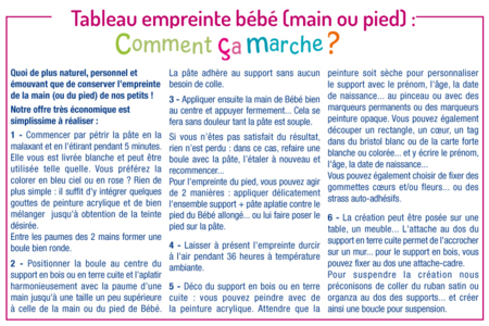 Empreinte main ou pied bébé : Comment ça marche ? - Activités manuelles fête des mères – 10doigts.fr