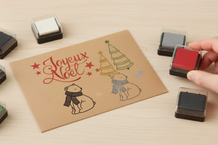 Encreurs Artemio de Noël - 6 couleurs - Encreurs – 10doigts.fr