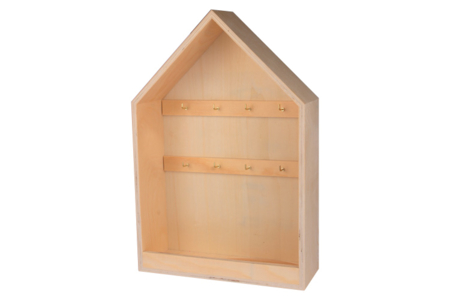 Etagère Maison à clefs en bois - 10doigts.fr