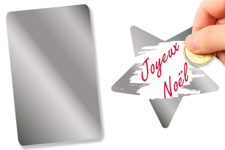 etiquette à gratter noel - Papier métallisé, pailleté – 10doigts.fr