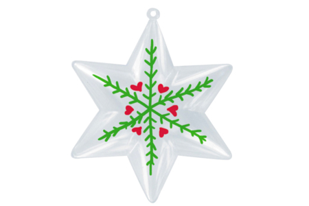 étoile dessin flocon - Plastique Transparent – 10doigts.fr