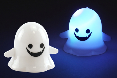 fantôme lumineux LED halloween - Articles lumineux, guirlandes et bougies LED – 10doigts.fr