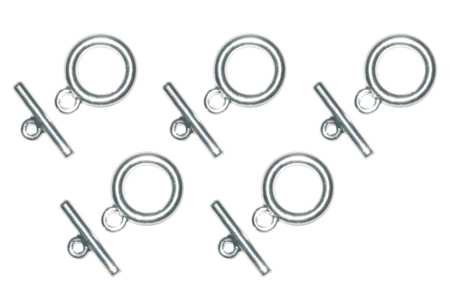 fermoir en t argenté - Fermoirs bijoux – 10doigts.fr