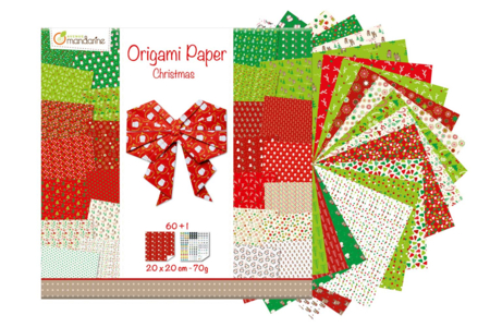 feuille origami noel avenue de mandarine - Papiers Origami – 10doigts.fr