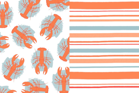 feuilles homard - Papiers à motifs – 10doigts.fr