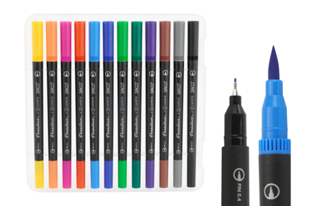 feutre double pointe pinceau fine - Feutres pointes fines – 10doigts.fr