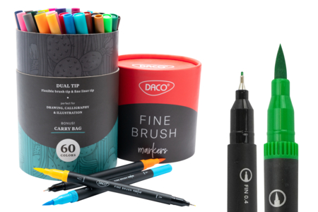 Feutre pointe fine 60 couleurs coloriage - Feutres pointes fines – 10doigts.fr