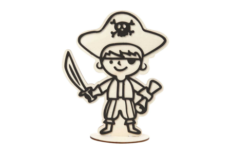 Figurines en bois avec relief - pirates - Livres et Kits de modelage – 10doigts.fr