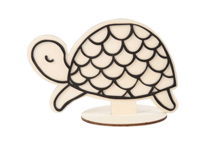 Figurines en bois avec relief - Tortue - Livres et Kits de modelage – 10doigts.fr