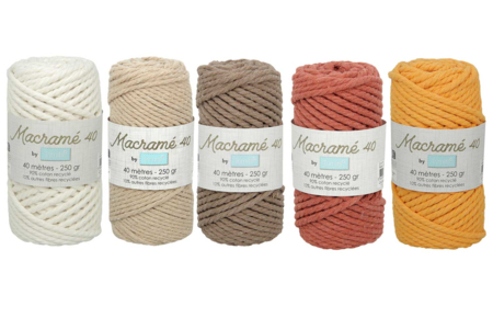 Fil macramé Ø 5 mm, bobine de 40 m - Fils pour macramé – 10doigts.fr