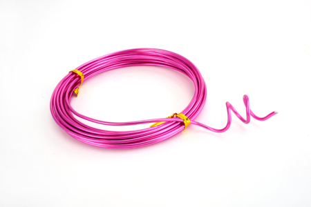 fil métal 2 mm rose fuschia - Fils aluminium - Accessoires Loisirs Créatifs – 10doigts.fr