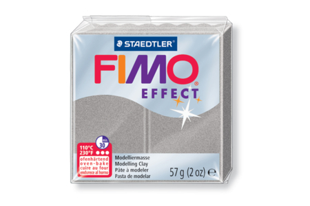 Fimo Effect 57gr - argent métallisé - N° 81 - Pâtes Fimo Effect – 10doigts.fr