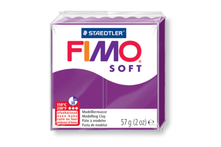 Fimo Soft 57gr - violet - N° 61 - Pâtes Fimo Soft – 10doigts.fr