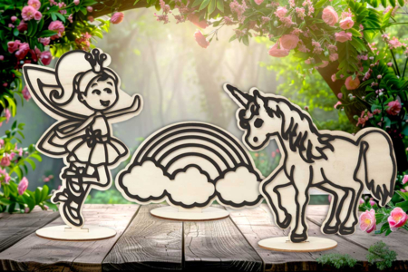 Firgurines en bois avec relief - Thème Fantastique - Livres et Kits de modelage – 10doigts.fr