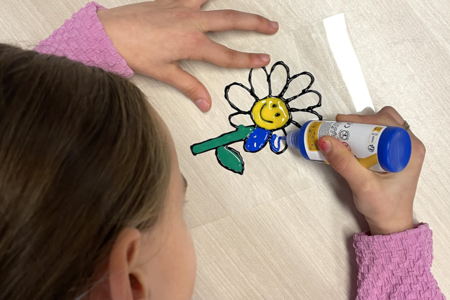 fleur window color - Peinture verre et faïence – 10doigts.fr